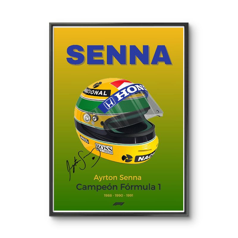 GENERICO - Cuadro decorativo Ayrton Senna Casco