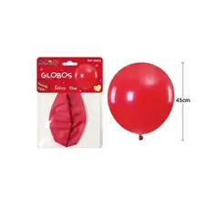 GENERICO - Globos De Látex Rojo Mate 45cm