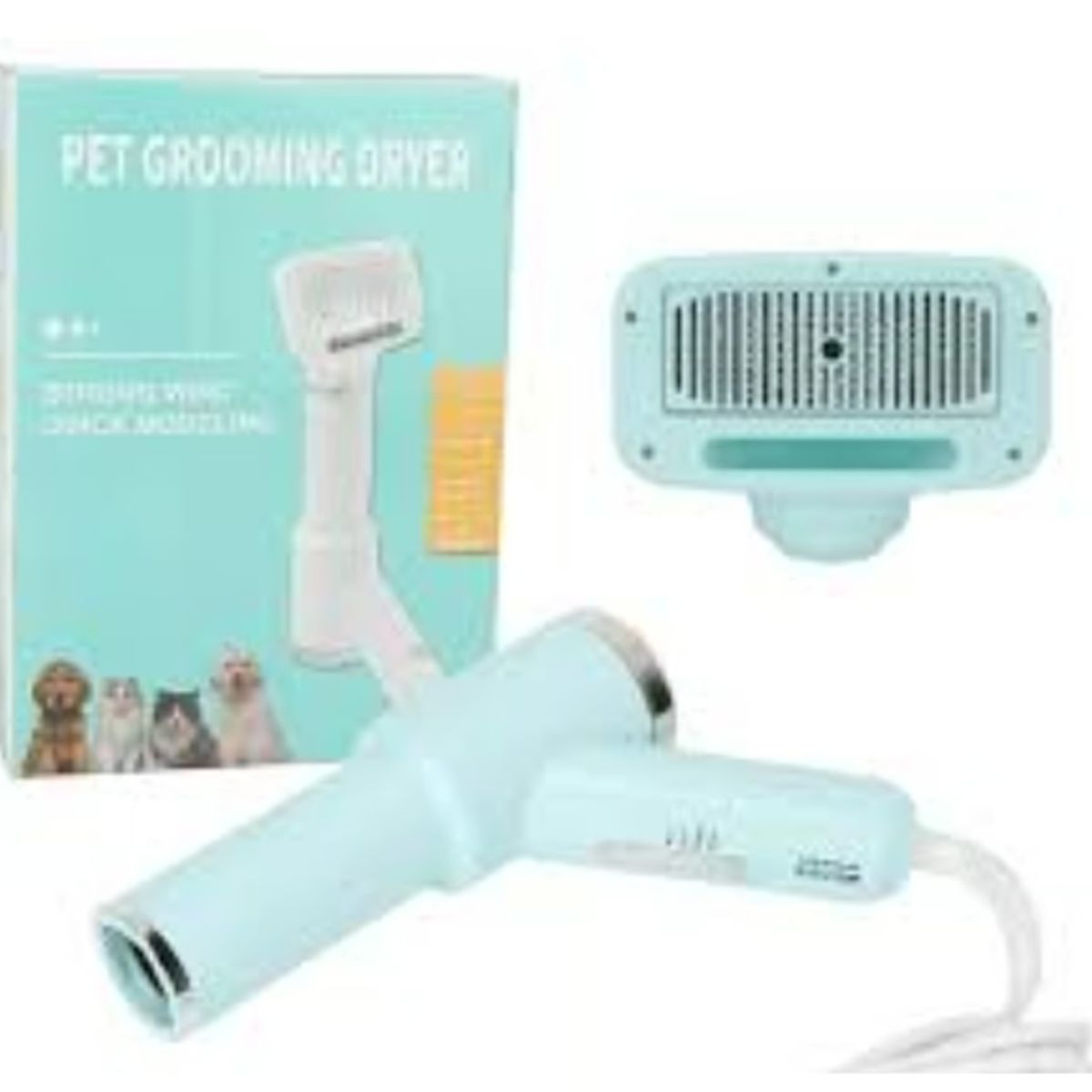 GENERICO - Cepillo Secador 2 En 1 Quita Pelos Perros Mascotas