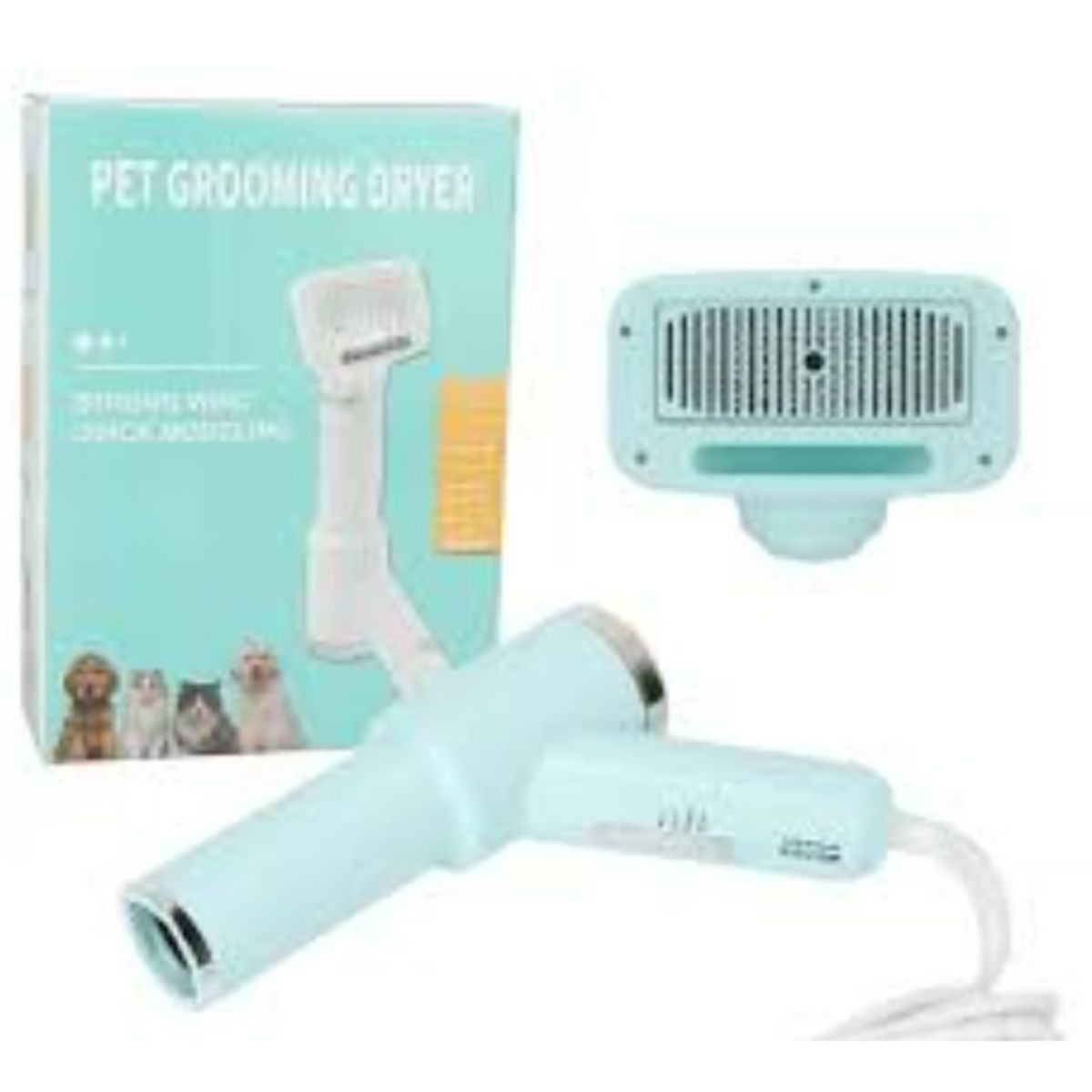 GENERICO - Cepillo Secador 2 En 1 Quita Pelos Perros Mascotas