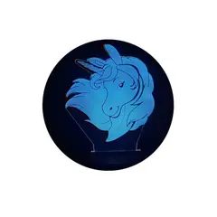 GENERICO - Lampara ilusión 3D Cabeza de Unicornio De 7 Colores