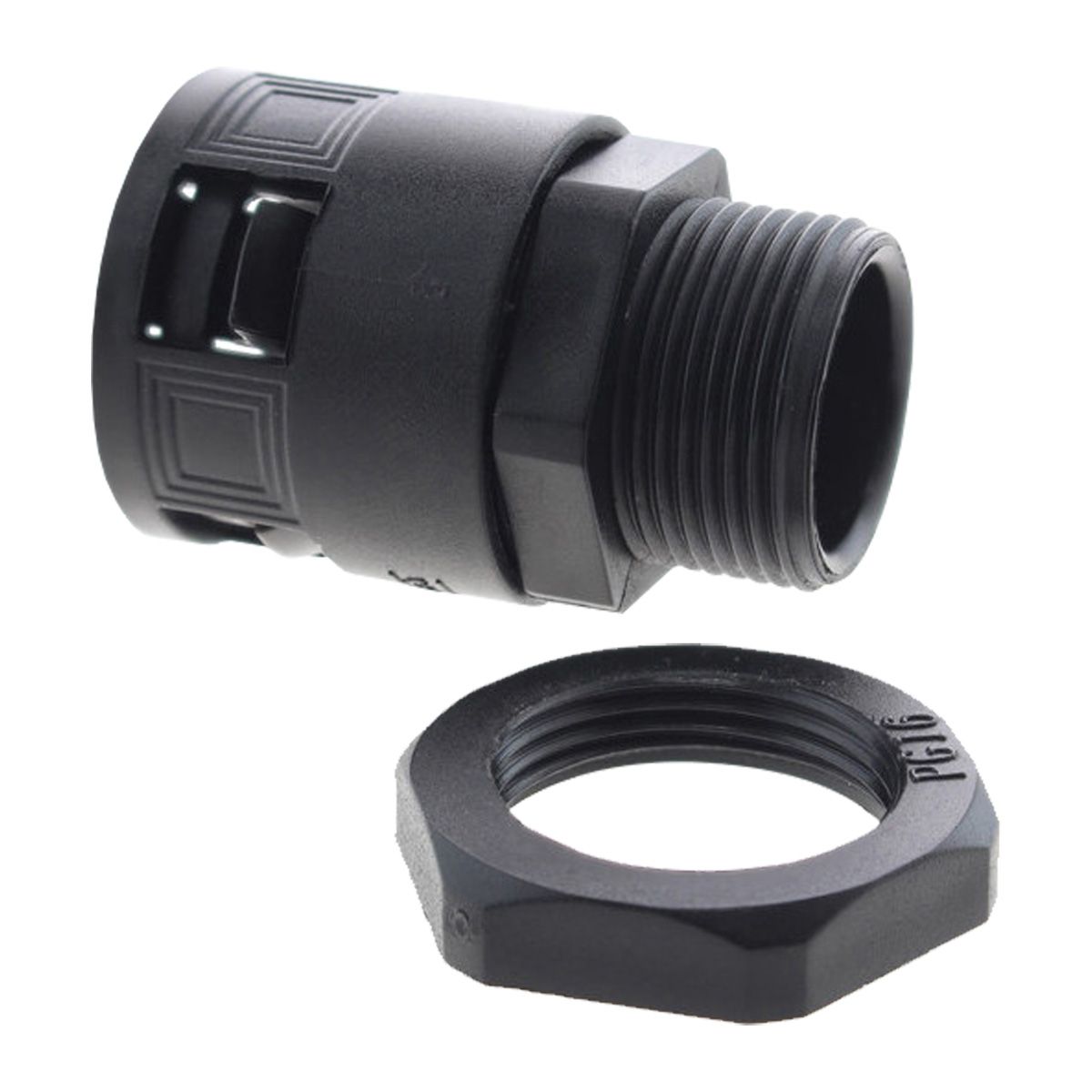 GENERICO - Conector Recto de Tornillo Rápido Libre de Halogenos 16mm