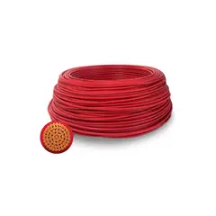 GENERICO - Cable Libre de Halogenos 1x4.0mm 750V Rollo 100 Metros, Rojo