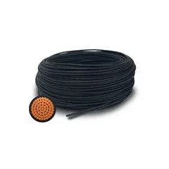 GENERICO - Cable Libre de Halogenos 1x4.0mm 750V Rollo 100 Metros, Negro