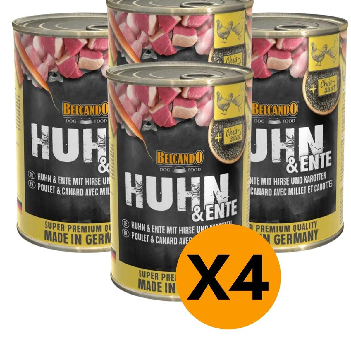 BELCANDO - Alimento Belcando Pollo Y Pato En Latas De 400 Gr - Pack X4