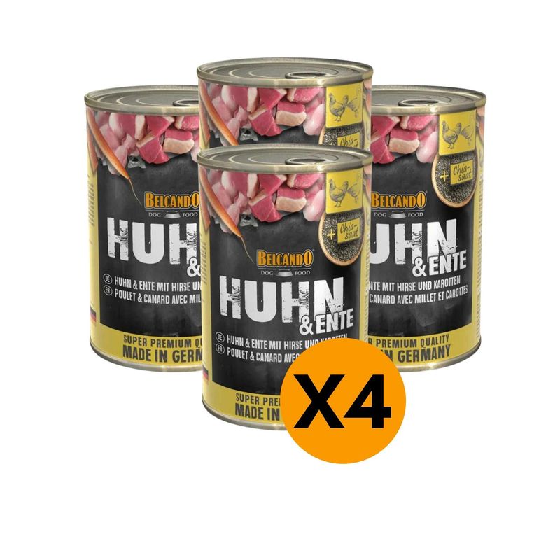 BELCANDO - Alimento Belcando Pollo Y Pato En Latas De 400 Gr - Pack X4
