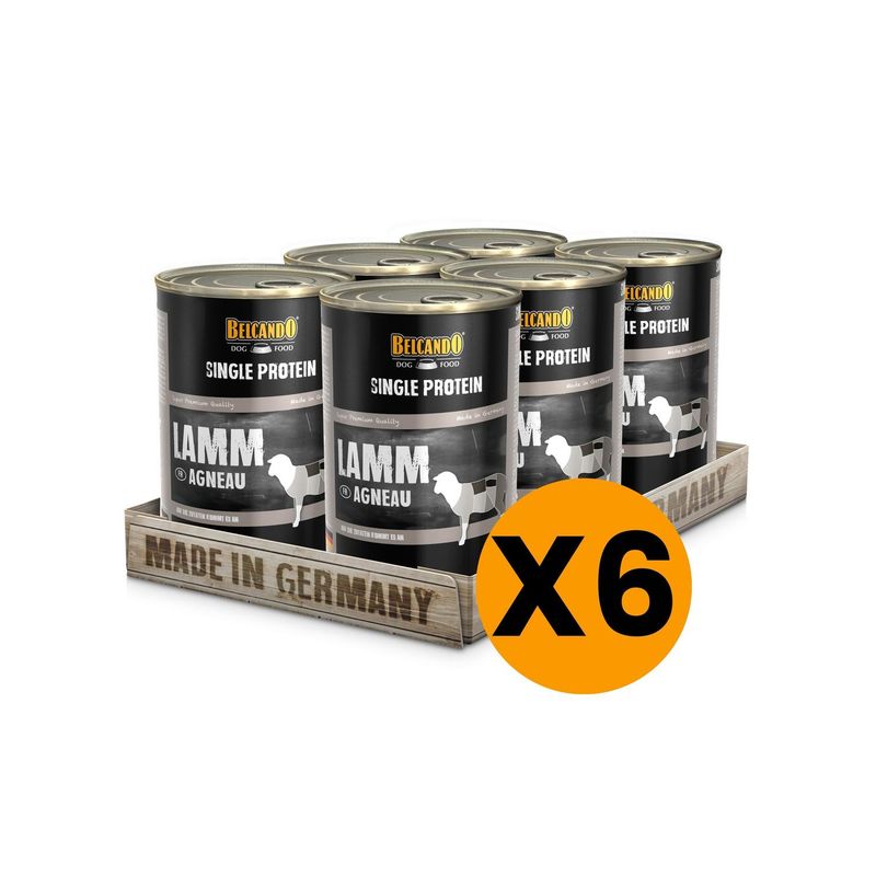 BELCANDO - ALIMENTO BELCANDO SINGLE PROTEIN CORDERO LATA 400GR PACK X6