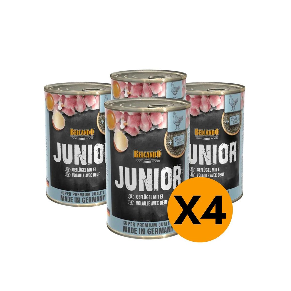 BELCANDO - Alimento Belcando Para Perro Junior Lata de 400gr - Pack X4