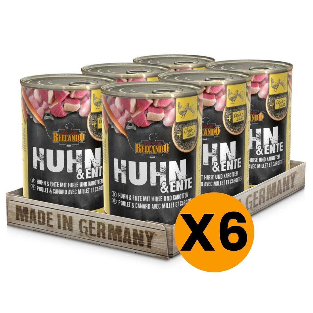 BELCANDO - ALIMENTO BELCANDO POLLO PATO Y ZANAHORIA LATA 400GR PACK X6
