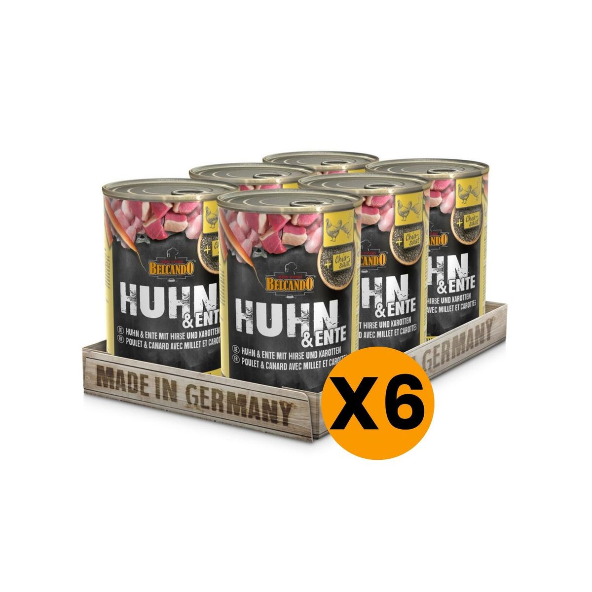 BELCANDO - ALIMENTO BELCANDO POLLO PATO Y ZANAHORIA LATA 400GR PACK X6