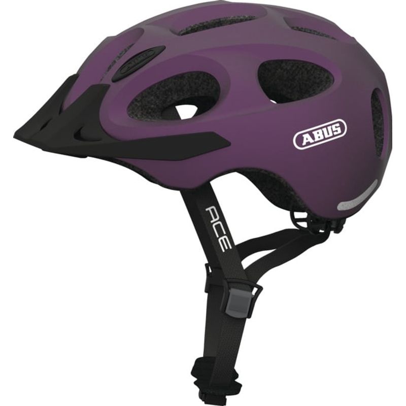 ABUS - Casco Bicicleta Youn-I Ace Purpura Metalico Talla M 52-57cm
