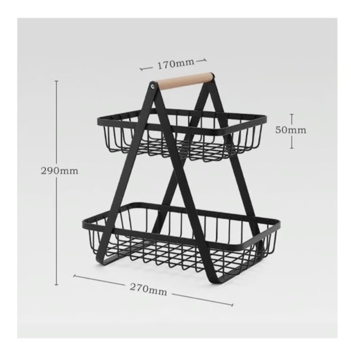 GENERICO - Organizador Frutero Metálico 27x17x29cm