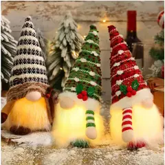 SUI GENERIS - Gnomos Navidad Decoración Muñecos Con Luz Adornos Árbol 3pzs