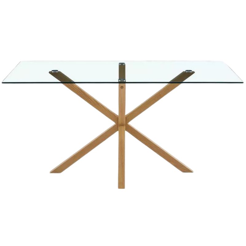 PANDALINO - Mesa Rectangular Greta 160x90 - Elegante-Resistente - Vidrio Templado