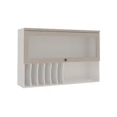 DF HOME - Mueble Aéreo Puerta de Vidrio y Repisa con Separadores 1200 Studio - Fendi 1510.0003