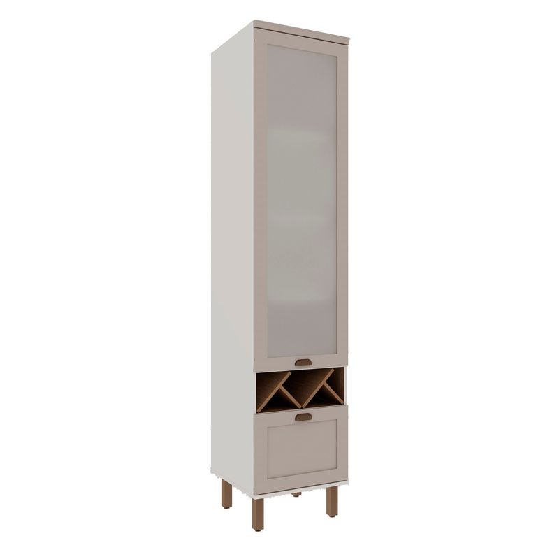 DF HOME - Despensa Alta 1 Puerta de Vidrio Empavonado 500 Studio - Fendi 1515.0003