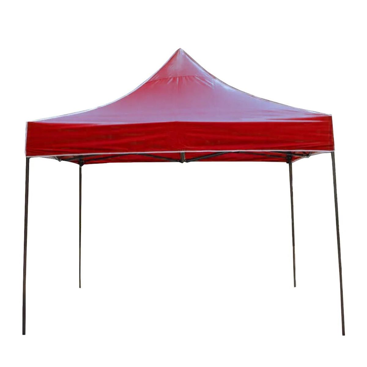 QRUBBER - Toldo PVC Plegable Acero Exterior 3x3 mts Rojo QRubber