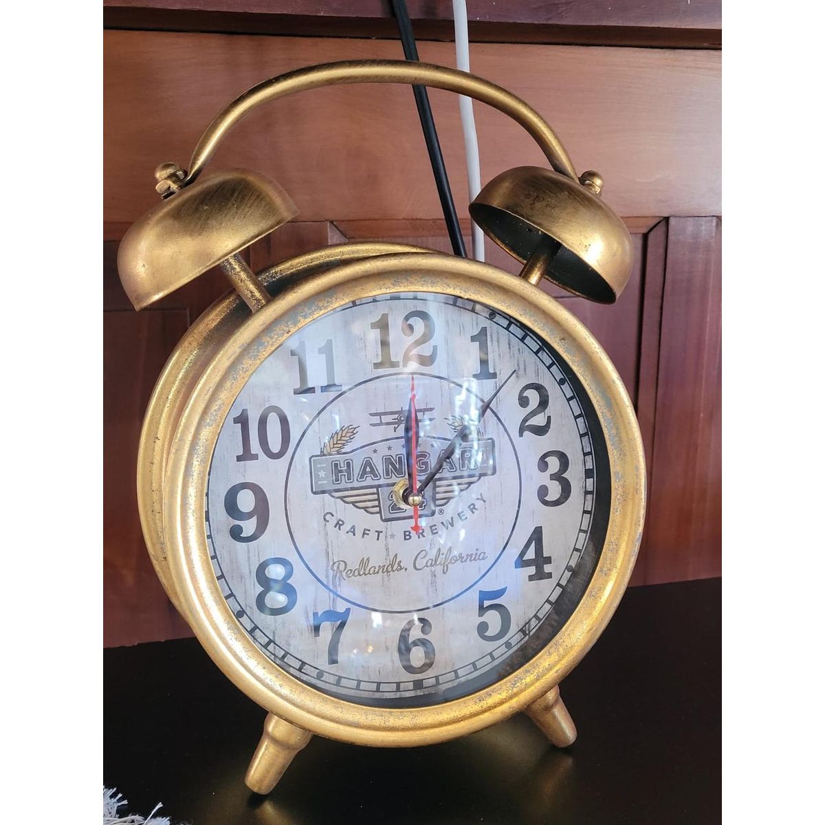 GENERICO - Reloj de escritorio grande Dorado