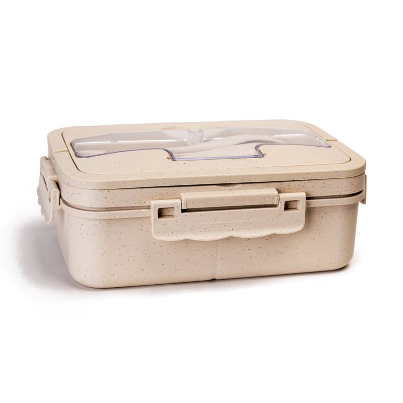 CHINITOWN - Lonchera Hermética Tres Compártimientos Beige Chinitown