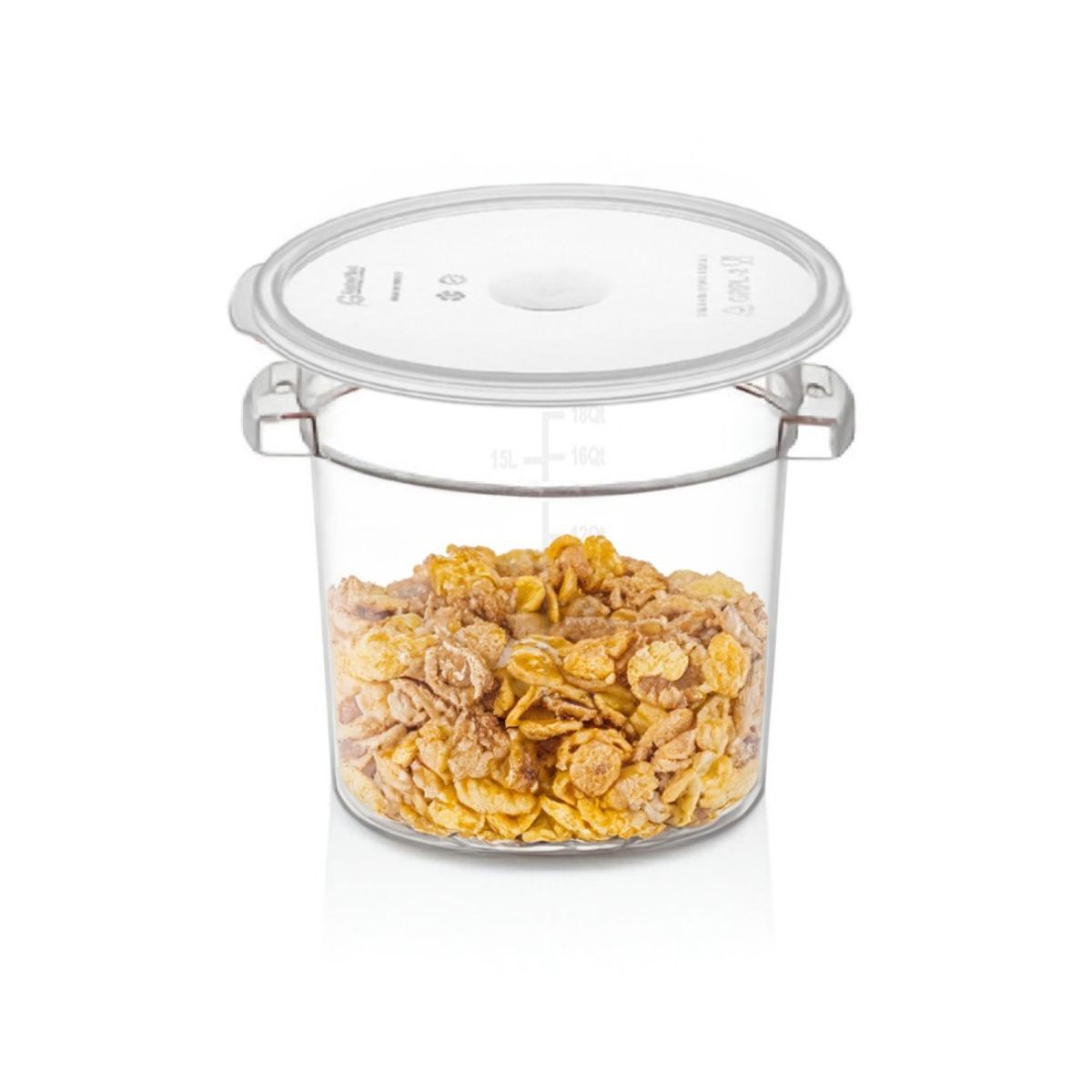 GASTROPLAST - CONTENEDOR POLICARBONATO REDONDO 17 LT CON TAPA TRANSPARENTE GASTROPLAST