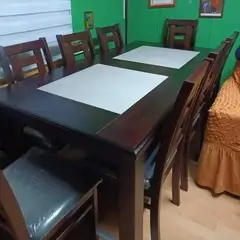 GENERICO - Mesa modelo Valeria con placa de porcelanato para 8 personas.