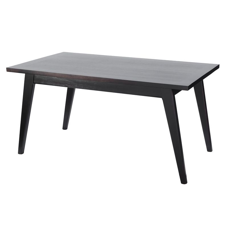 BETA NATIVA - Mesa Ignacia rectangular de comedor estilo sónico color chocolate