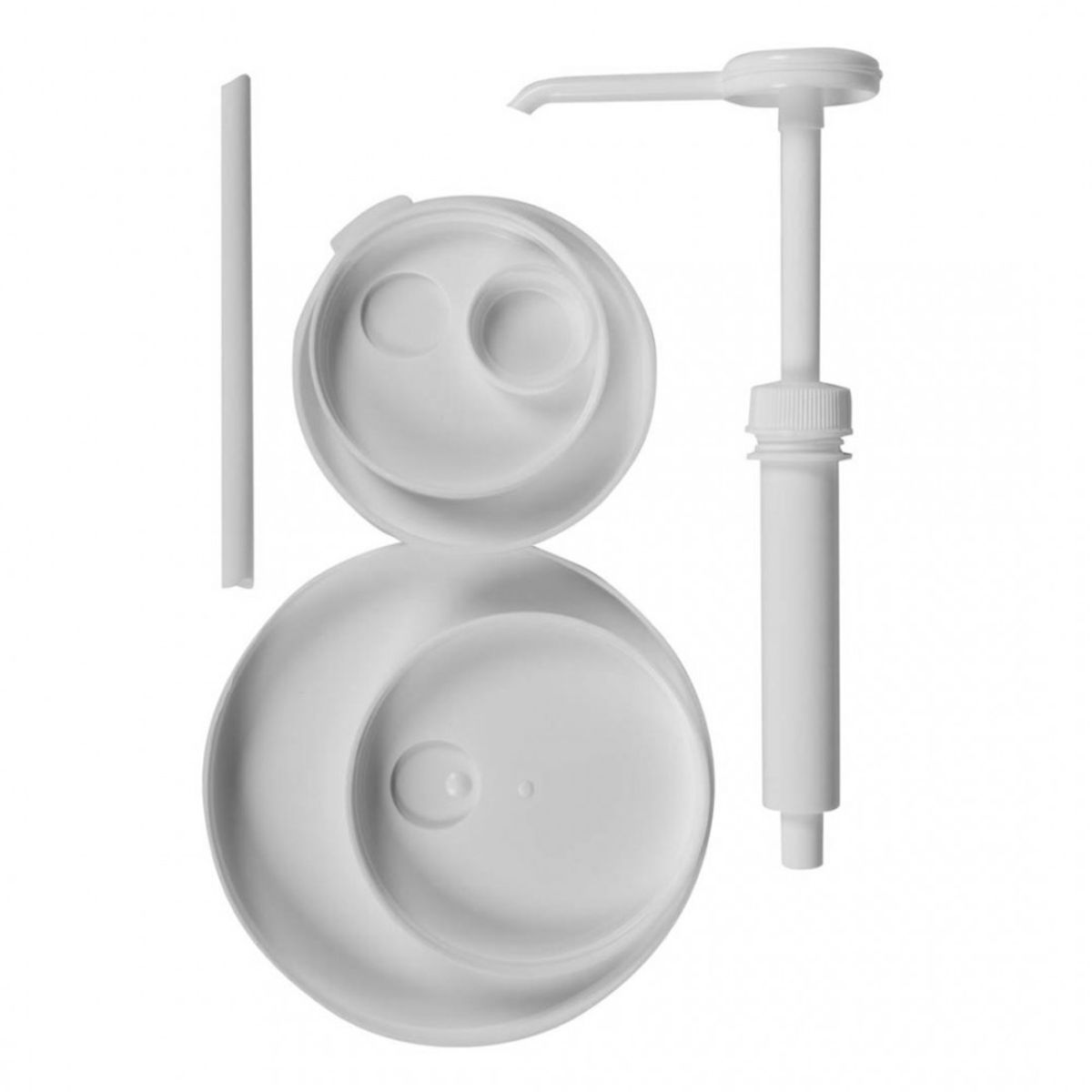 IMAHE - PACK DE VASIJAS BLANCAS 1.9 LITROS CON SET DE 5 TAPAS CON BOMBA VASIJA SAN JAMAR