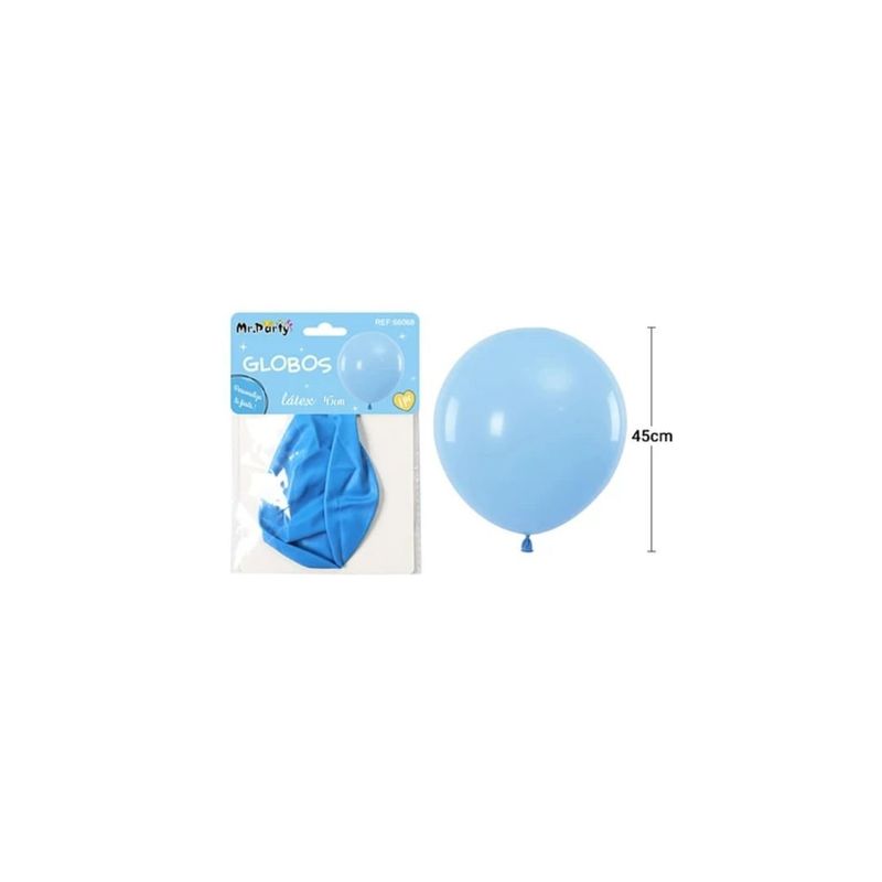 GENERICO - Globos De Látex Celeste Mate 45cm