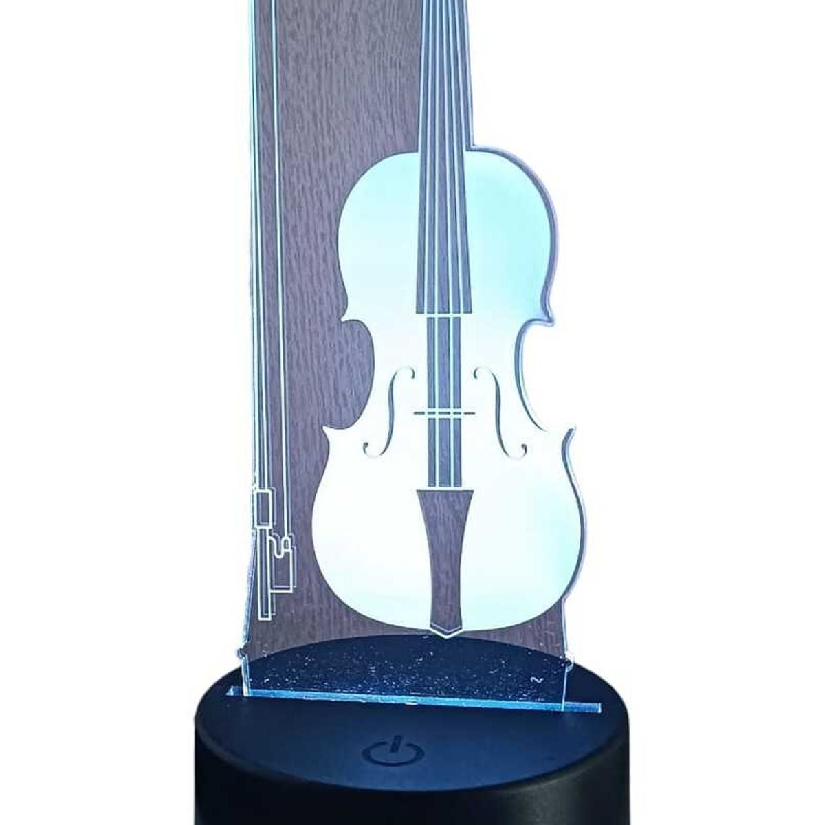 GENERICO - Lampara ilusión 3D Violin De 7 Colores