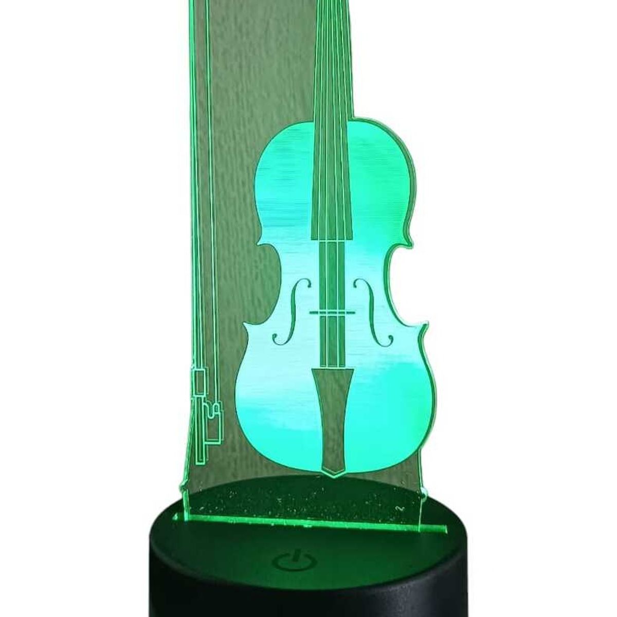 GENERICO - Lampara ilusión 3D Violin De 7 Colores