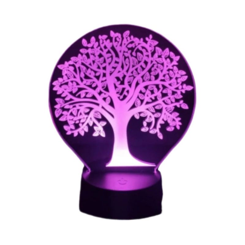 GENERICO - Lampara ilusión 3D Arbol de la vida De 7 Colores