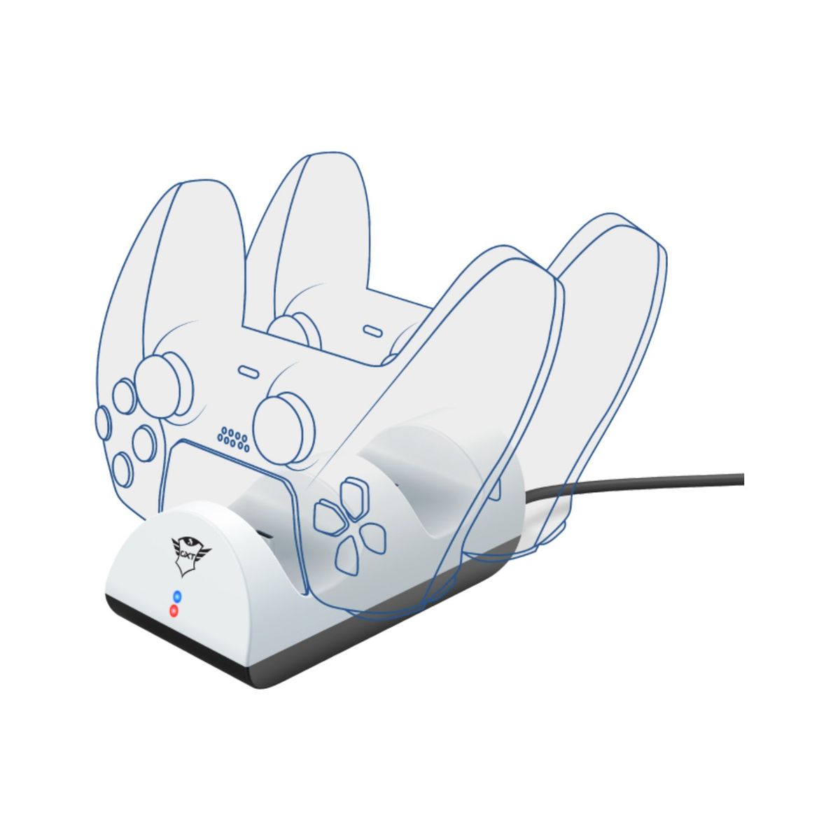 TRUST - Base Dock De Carga Doble Joystick Ps5 Gxt 254 Trust - SC