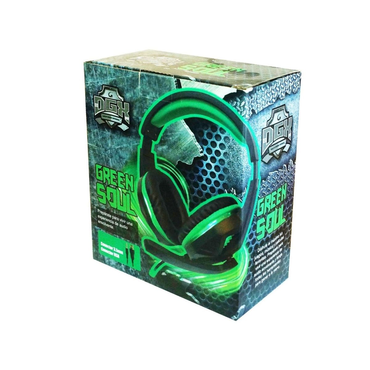 Digilife - Audífonos Gamer Dgx Green Soul Iluminación Verde - SC