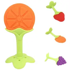 GENERICO - Pack 3 Mordedores Diseños De Frutas Silicona