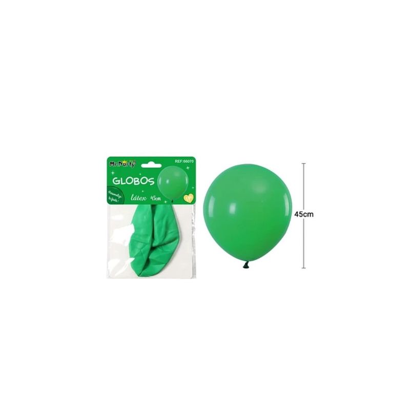 GENERICO - Globos De Látex Verde Mate 45cm