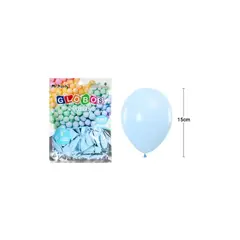 GENERICO - Globos De Látex Color Pastel Celeste 15cm 20pcs