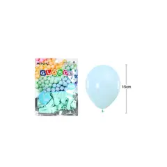 GENERICO - Globos De Látex Color Pastel Azul Tiffany 15cm 20pcs