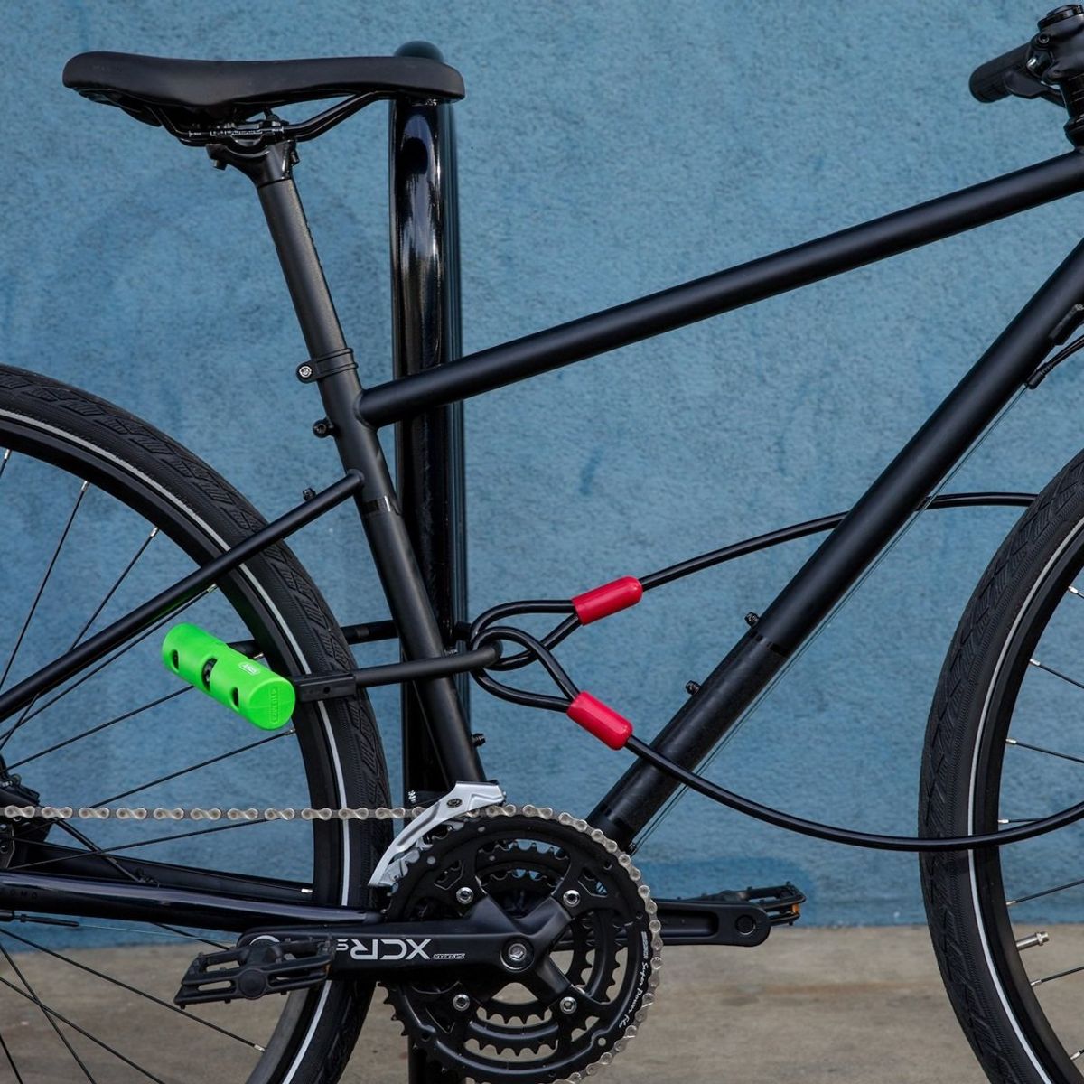 ABUS - Candado Bicicleta Ulock 410C 230mm Verde Con Piola