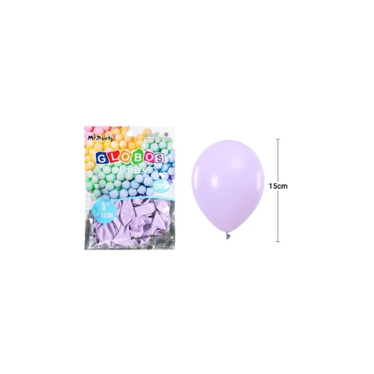 GENERICO - Globos De Látex Color Pastel Morado 15cm 20pcs