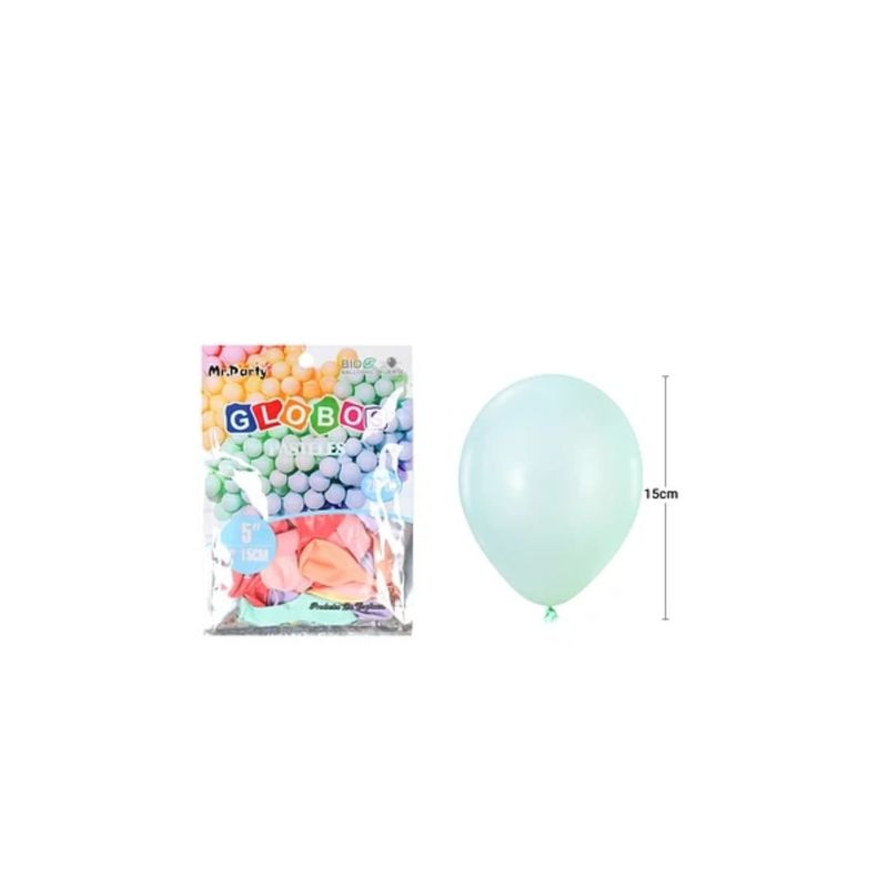 GENERICO - Globos De Látex Color Pastel Colores Surtidos 15cm 20pcs