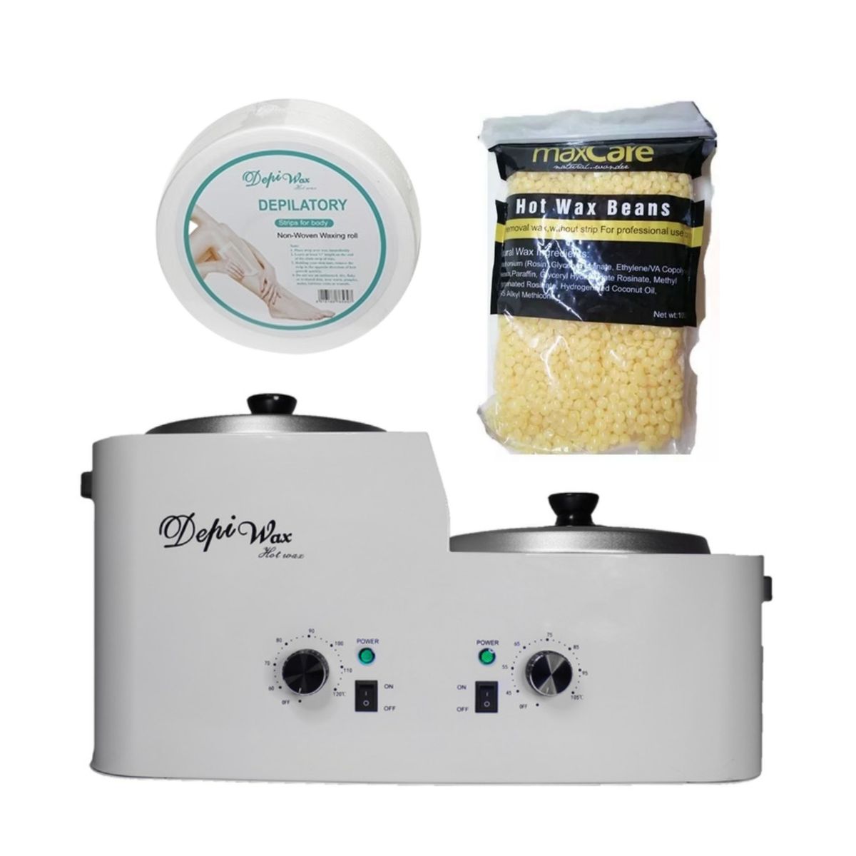 GENERICO - Kit Depilatorio Olla Calentadora 6 kilos Cera Bandas Gms.
