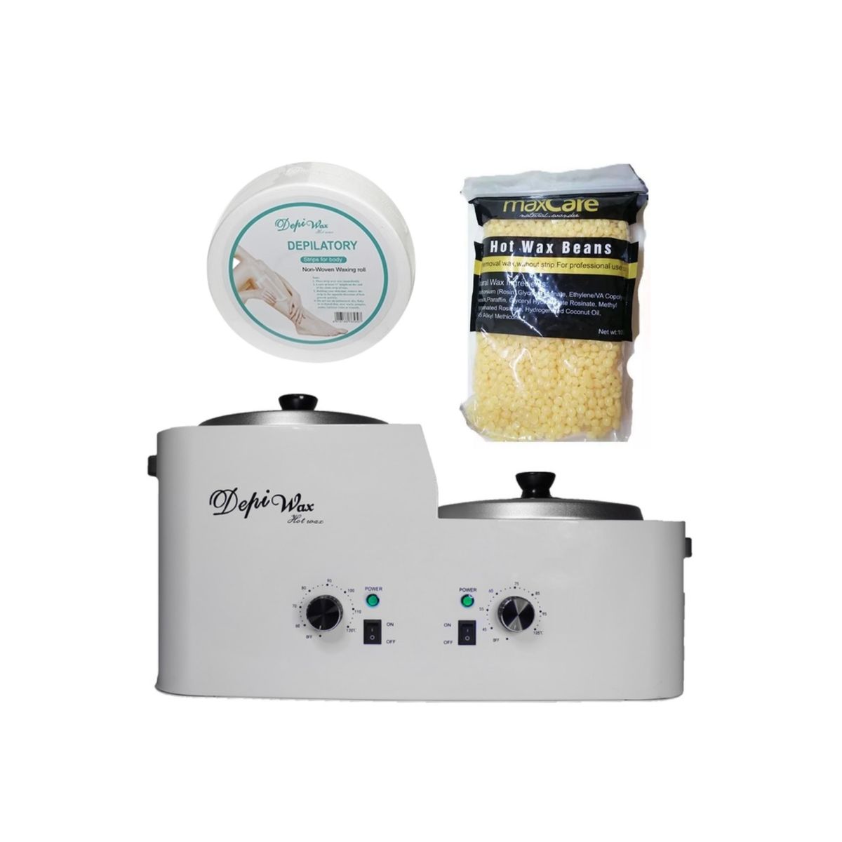 GENERICO - Kit Depilatorio Olla Calentadora 6 kilos Cera Bandas Gms.