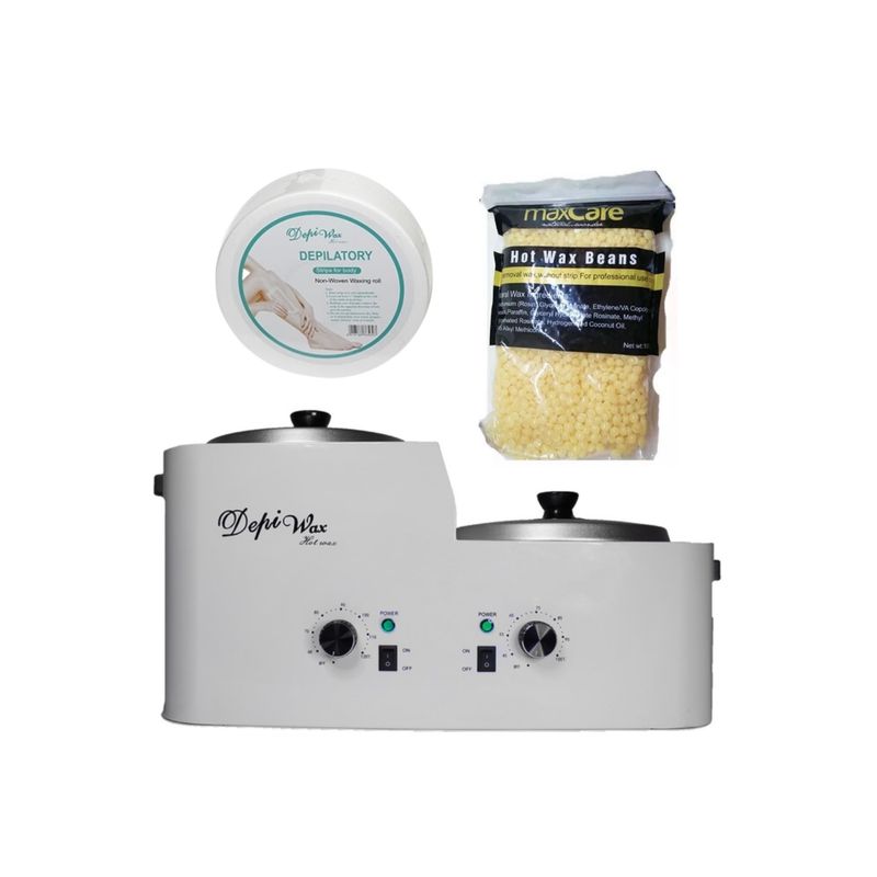 GENERICO - Kit Depilatorio Olla Calentadora 6 kilos Cera Bandas Gms.