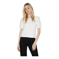 JACINTA TIENDA - Polera manga globo blanca
