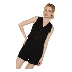 JACINTA TIENDA - Short Owen rayas negro