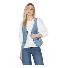 JACINTA TIENDA - Vest denim azul