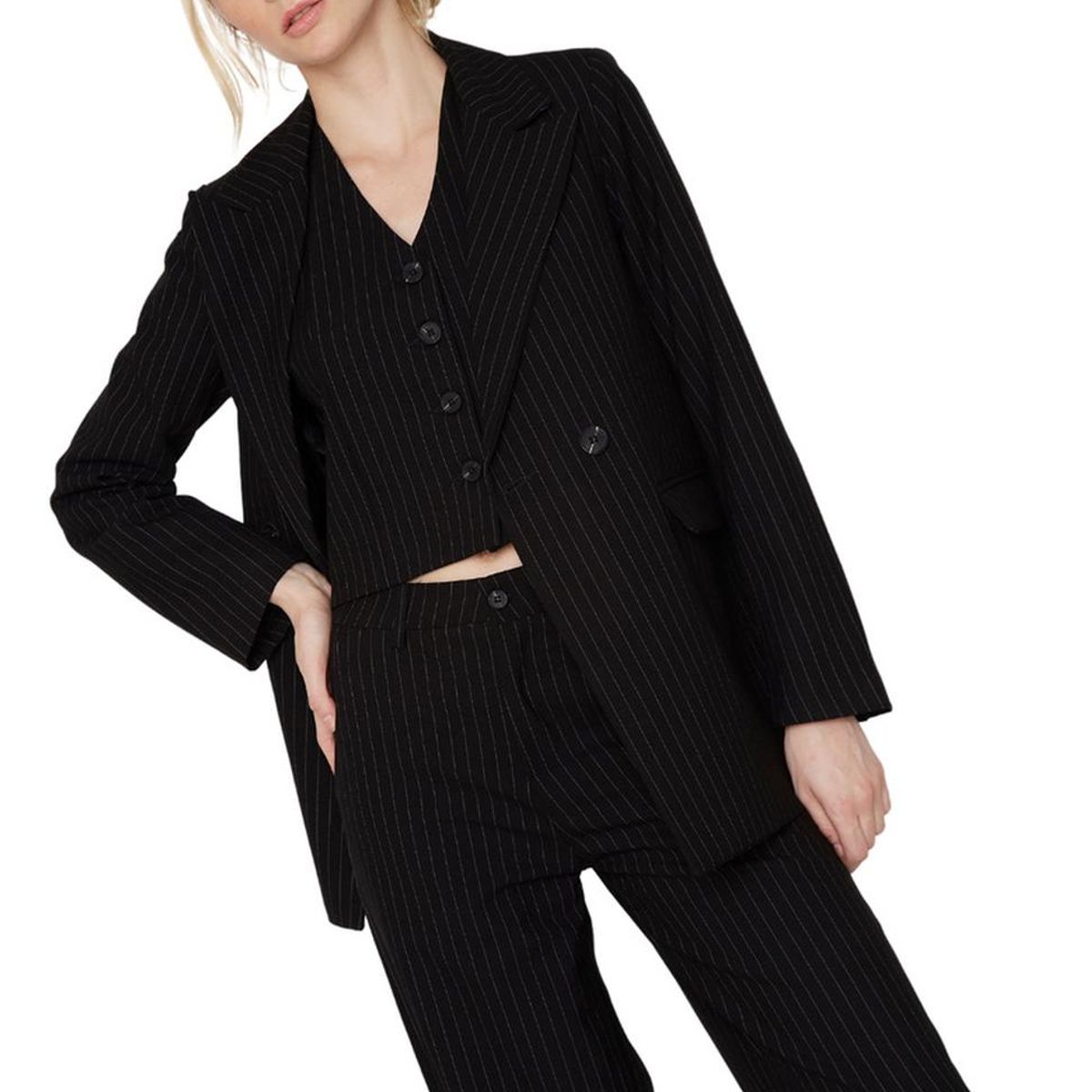 JACINTA TIENDA - Blazer Owen rayas negro Jacinta Tienda