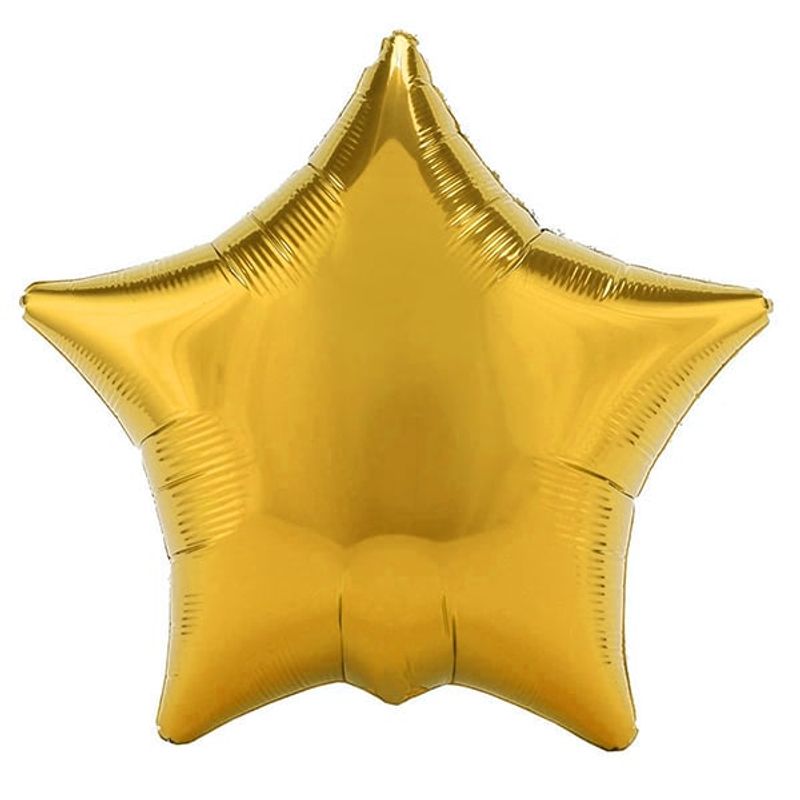 GENERICO - GLOBO METALICO 18' ESTRELLA DORADO X1 UNI
