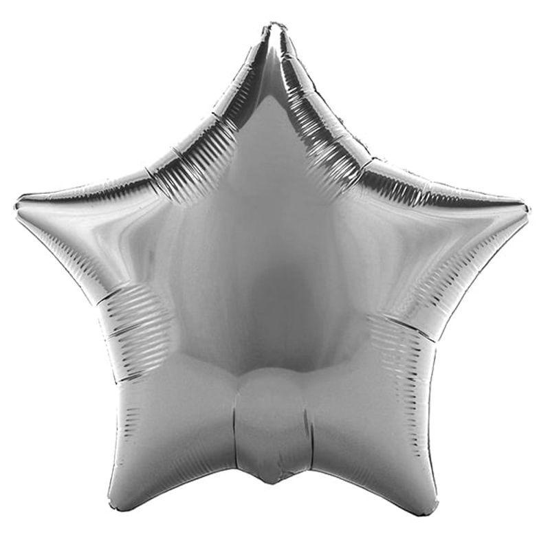 GENERICO - GLOBO METALICO 18' ESTRELLA PLATEADO X1 UNI
