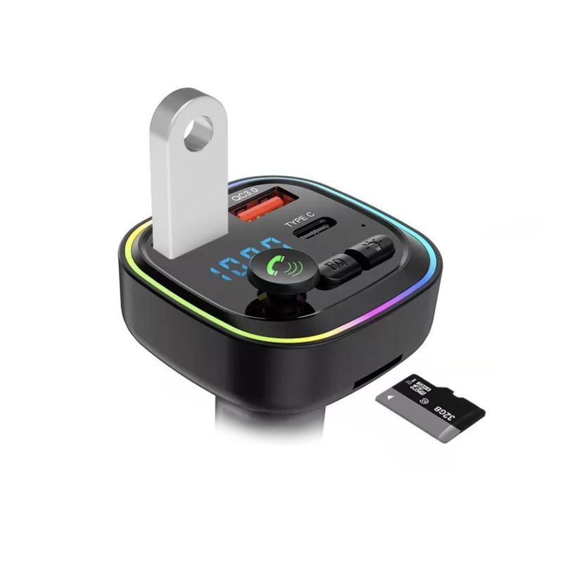 MLAB - Transmisor Fm Bt 12v-24v Carga Rapida 20w 2usb Qc3.0 09349